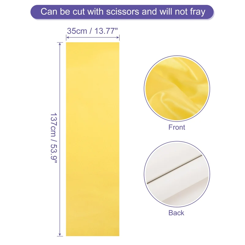 PU Faux Leather Fabric 0.4 Yards Synthetic Leather Material Yellow