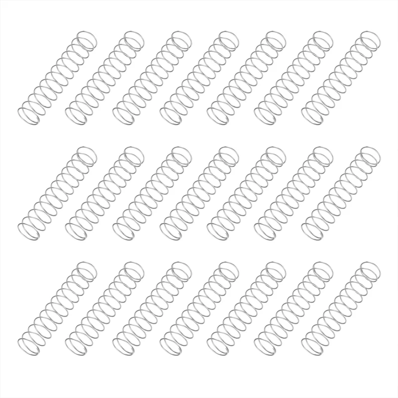 40Pcs SP 9711 Compression Spring 304 Stainless Steel, 0.041" GA, 23/32"x3-1/2"