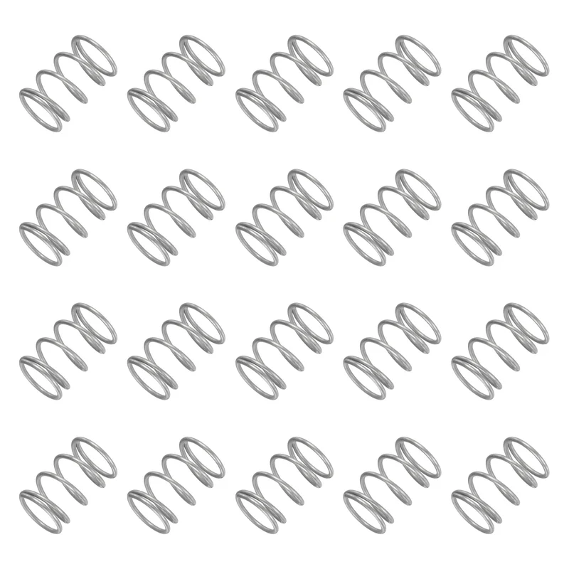 20Pcs Compression Spring 304 Stainless Steel, 1.2mm Wire, 14x20mm (ODxL)