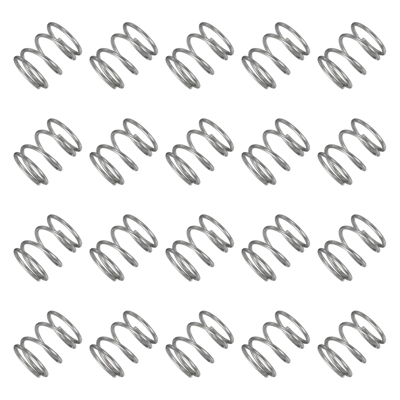 20Pcs Compression Spring 304 Stainless Steel, 1.2mm Wire, 14x15mm (ODxL)