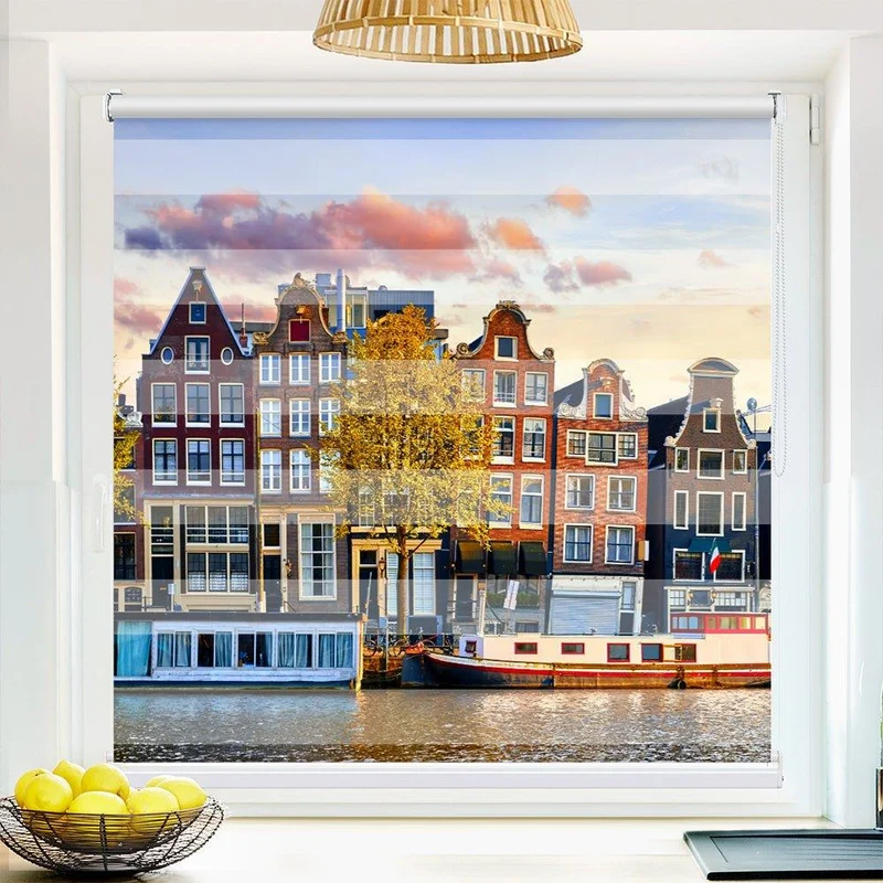Klemmfix Doppelrollo "Amsterdam Gracht" | Klemm Doppelrollo