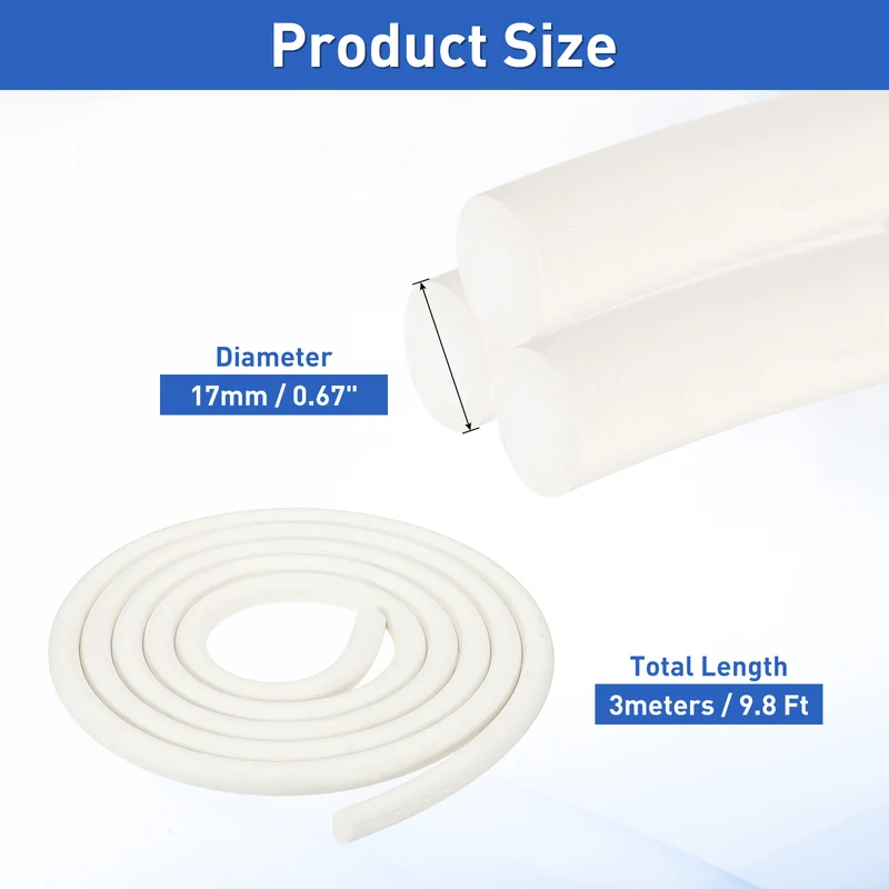Foam Backer Rod, 2/3" x 9.8Ft Foamed Silicone Foam Caulk Saver, White