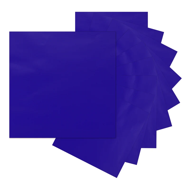 10Pcs Adhesive Vinyl Sheets Bundle,12”x12”Self Adhesive Vinyl, Dark Blue