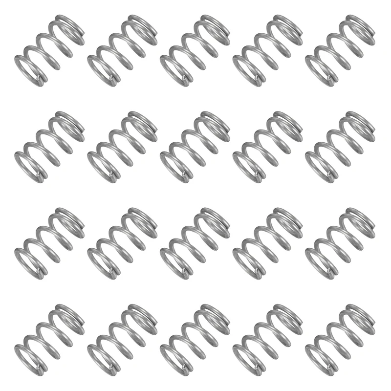 20Pcs Compression Spring 304 Stainless Steel, 1.2mm Wire, 10x15mm (ODxL)
