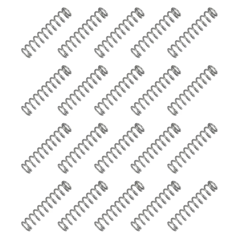 20Pcs Compression Spring 304 Stainless Steel, 1.2mm Wire, 9x45mm (ODxL)