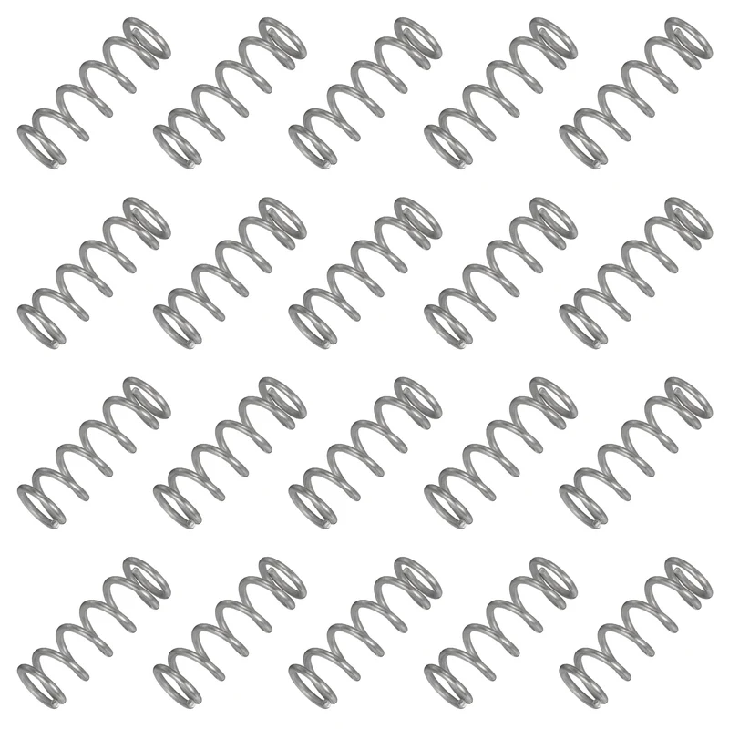 20Pcs Compression Spring 304 Stainless Steel, 1.2mm Wire, 9x25mm (ODxL)
