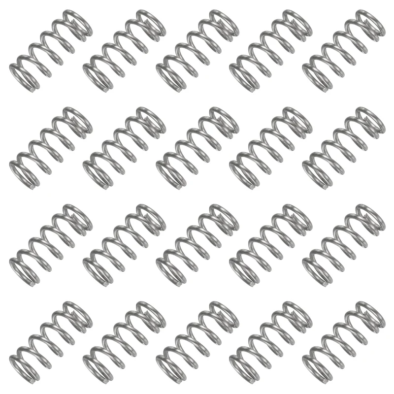 20Pcs Compression Spring 304 Stainless Steel, 1.2mm Wire, 9x20mm (ODxL)