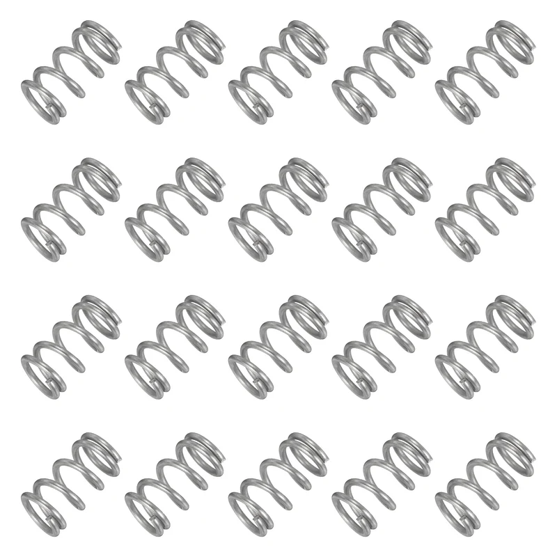 20Pcs Compression Spring 304 Stainless Steel, 1.2mm Wire, 9x15mm (ODxL)