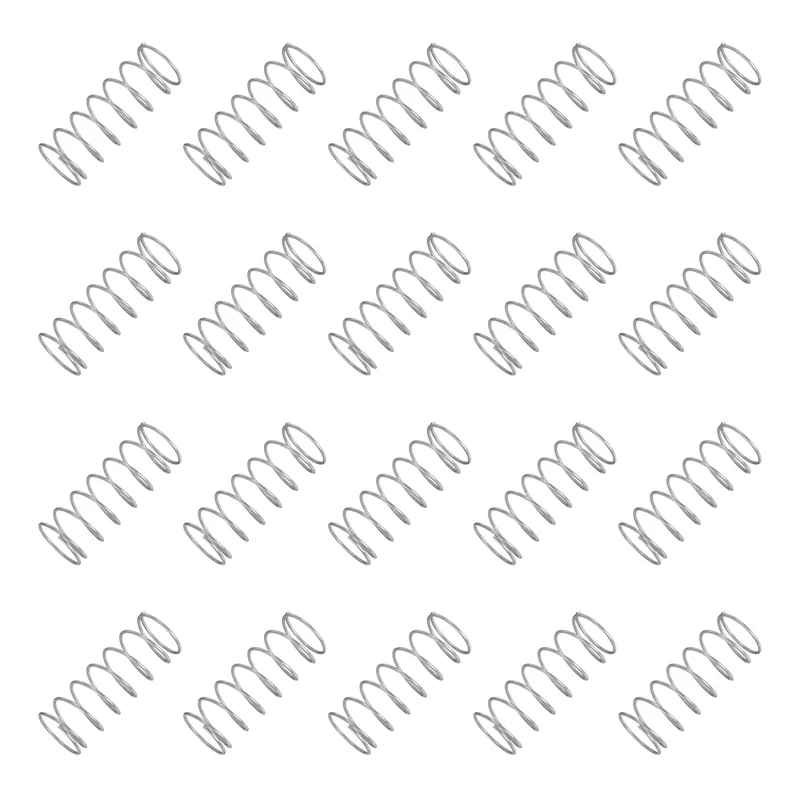 20Pcs Compression Spring 304 Stainless Steel, 1.2mm Wire, 20x50mm (ODxL)
