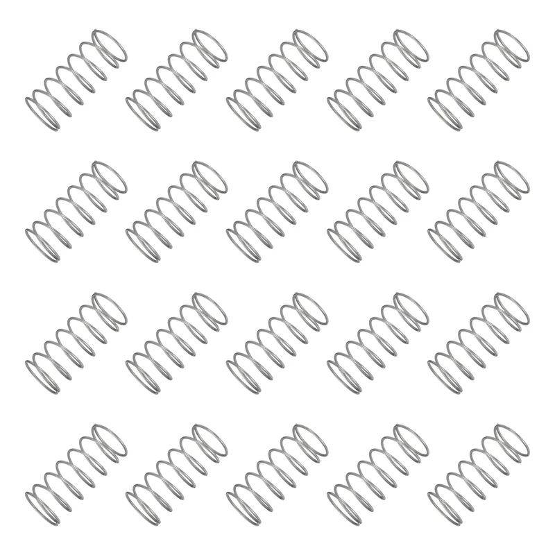 20Pcs Compression Spring 304 Stainless Steel, 1.2mm Wire, 20x45mm (ODxL)