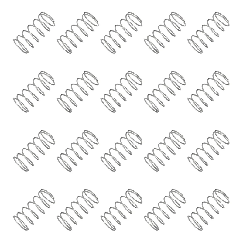 20Pcs Compression Spring 304 Stainless Steel, 1.2mm Wire, 20x40mm (ODxL)
