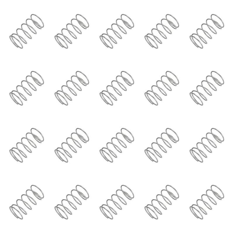 20Pcs Compression Spring 304 Stainless Steel, 1.2mm Wire, 20x35mm (ODxL)