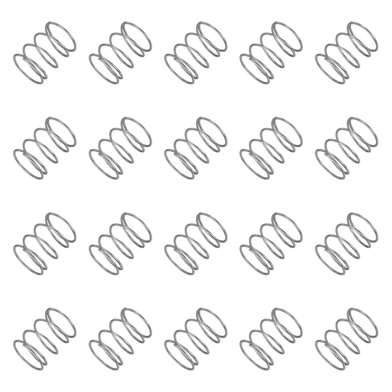 20Pcs Compression Spring 304 Stainless Steel, 1.2mm Wire, 20x25mm (ODxL)