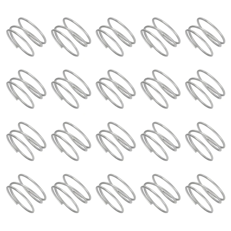 20Pcs Compression Spring 304 Stainless Steel, 1.2mm Wire, 20x10mm (ODxL)