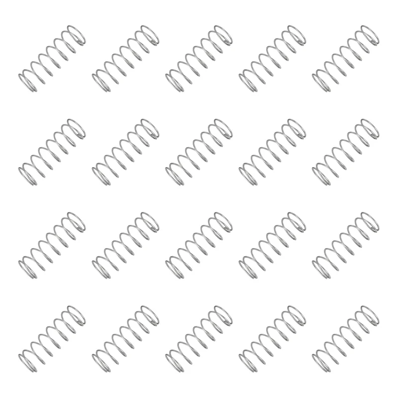 20Pcs Compression Spring 304 Stainless Steel, 1.2mm Wire, 18x50mm (ODxL)