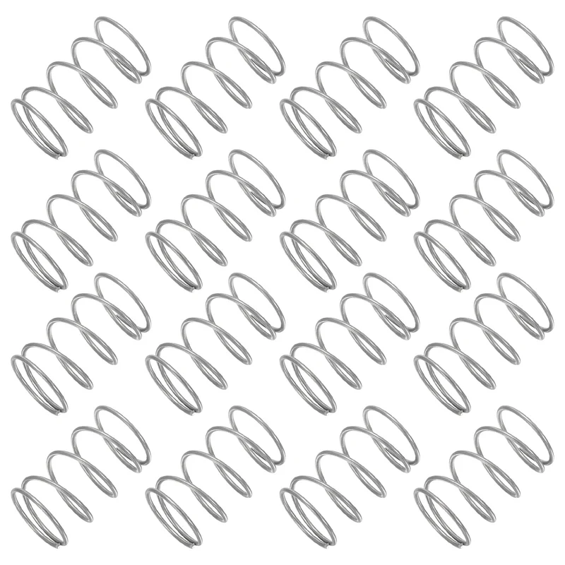 30Pcs Compression Spring 304 Stainless Steel, 1mm Wire, 15x25mm (ODxL)
