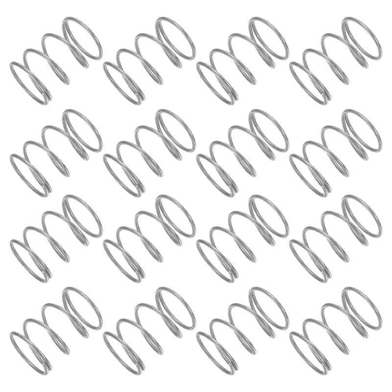 30Pcs Compression Spring 304 Stainless Steel, 1mm Wire, 15x20mm (ODxL)