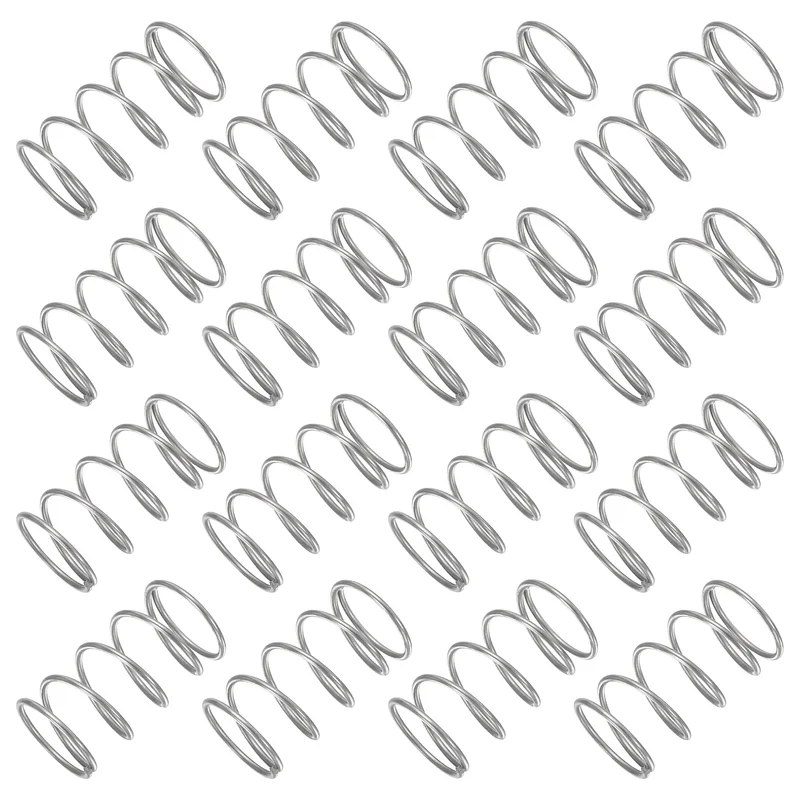 30Pcs Compression Spring 304 Stainless Steel, 1mm Wire, 14x25mm (ODxL)