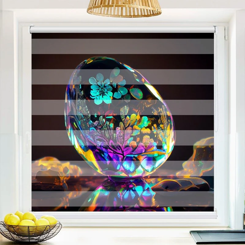 Klemmfix Doppelrollo "Kristall bunt Opal" | Klemm Doppelrollo
