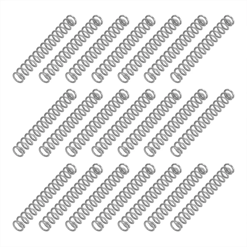 50Pcs SP 9716 Compression Spring 304 Stainless Steel, 0.028" GA, 3/16"x1-3/8"