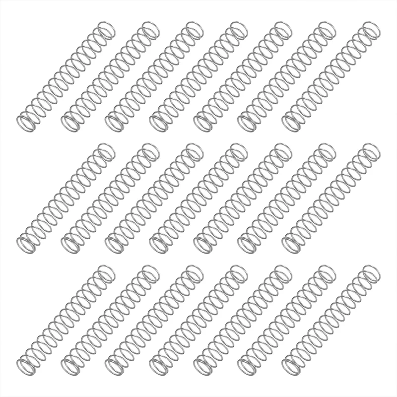 50Pcs SP 9717 Compression Spring 304 Stainless Steel, 0.016" GA, 3/16"x1-3/8"