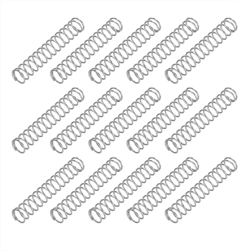 20Pcs SP 9718 Compression Spring 304 Stainless Steel, 0.025" GA, 1/4"x1-3/8"