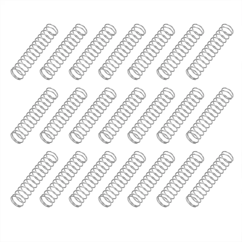 50Pcs SP 9719 Compression Spring 304 Stainless Steel, 0.025" GA, 9/32"x1-3/8"
