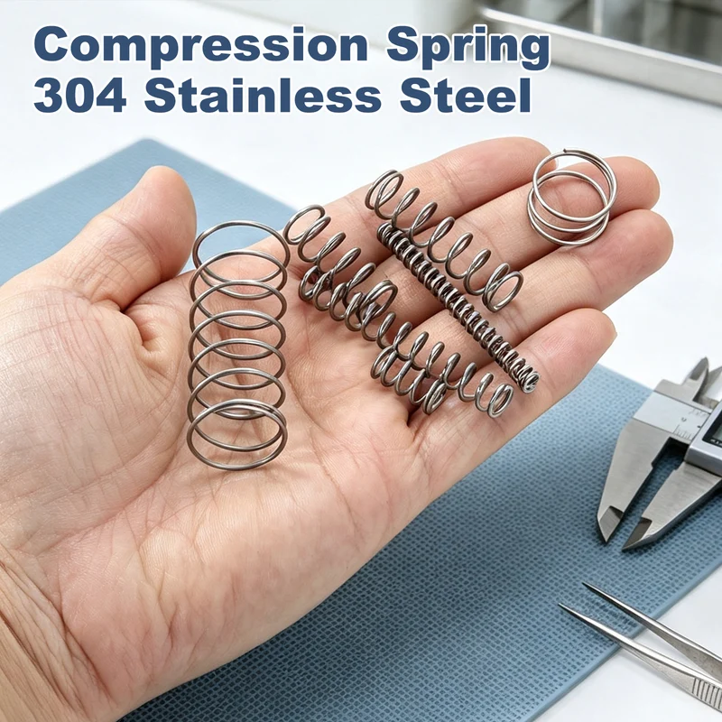 20Pcs Compression Spring 304 Stainless Steel, 1.2mm Wire, 13x20mm (ODxL)