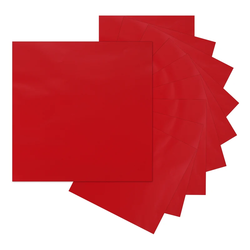 10Pcs Adhesive Vinyl Sheets Bundle,12”x12”Self Adhesive Vinyl, Dark Red