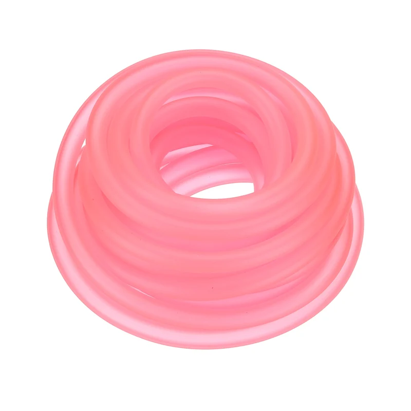 Fuel Line Hose Tube, Rubber Petrol Fuel Gas Line Pipe 3/16" ID 16.4ft, Pink