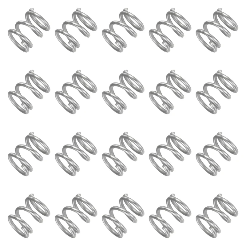 20Pcs Compression Spring 304 Stainless Steel, 1.2mm Wire, 9x10mm (ODxL)
