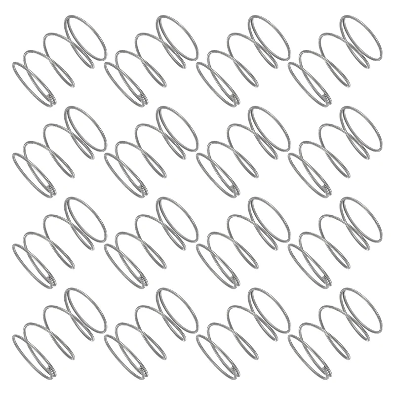 30Pcs Compression Spring 304 Stainless Steel, 1mm Wire, 20x25mm (ODxL)