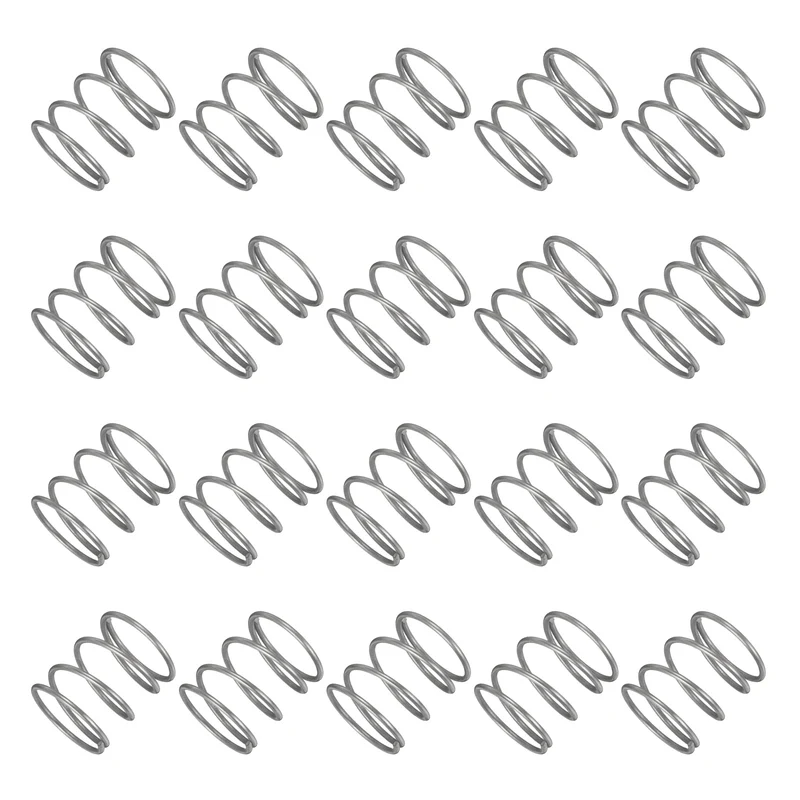 20Pcs Compression Spring 304 Stainless Steel, 1.2mm Wire, 18x20mm (ODxL)