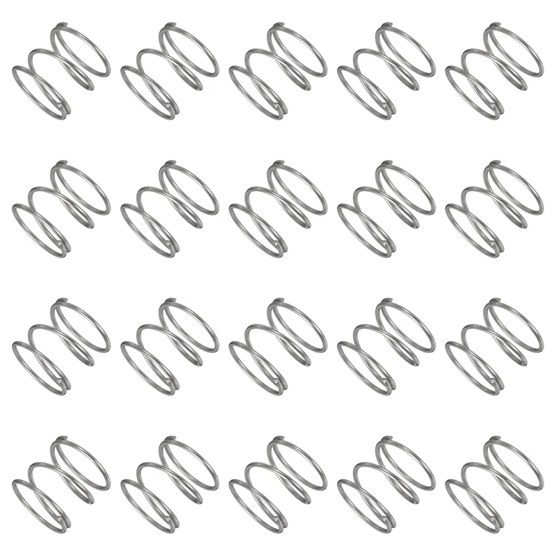 20Pcs Compression Spring 304 Stainless Steel, 1.2mm Wire, 18x15mm (ODxL)