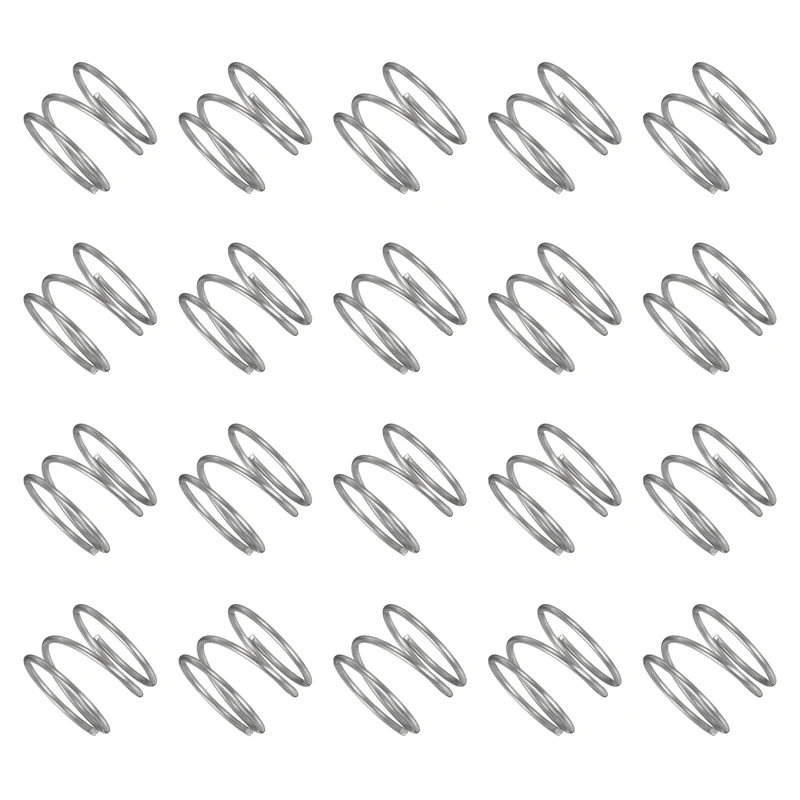 20Pcs Compression Spring 304 Stainless Steel, 1.2mm Wire, 18x10mm (ODxL)