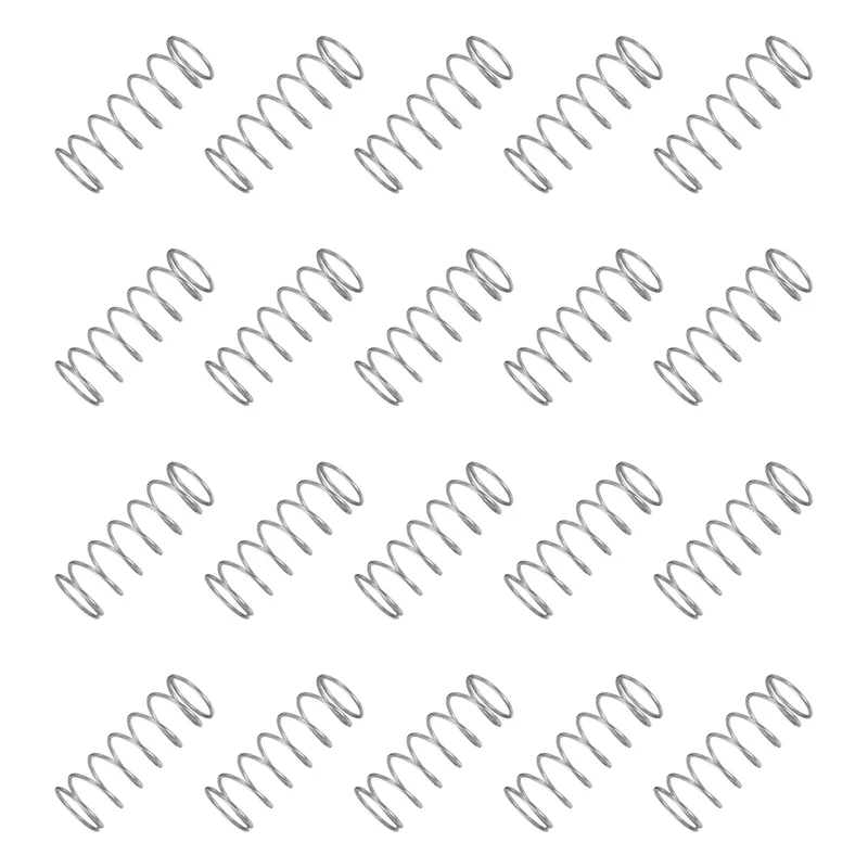 20Pcs Compression Spring 304 Stainless Steel, 1.2mm Wire, 17x45mm (ODxL)
