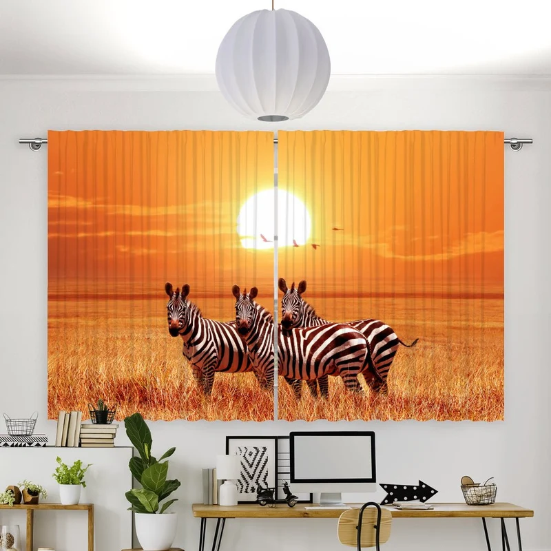 Vorhang Motiv "Zebra Afrika"