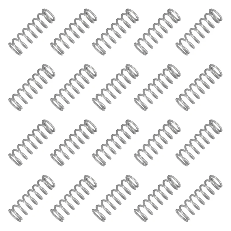 20Pcs Compression Spring 304 Stainless Steel, 1.2mm Wire, 10x30mm (ODxL)