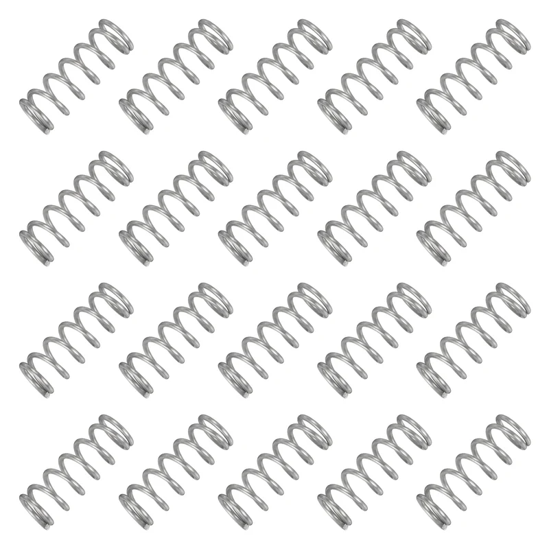 20Pcs Compression Spring 304 Stainless Steel, 1.2mm Wire, 10x25mm (ODxL)