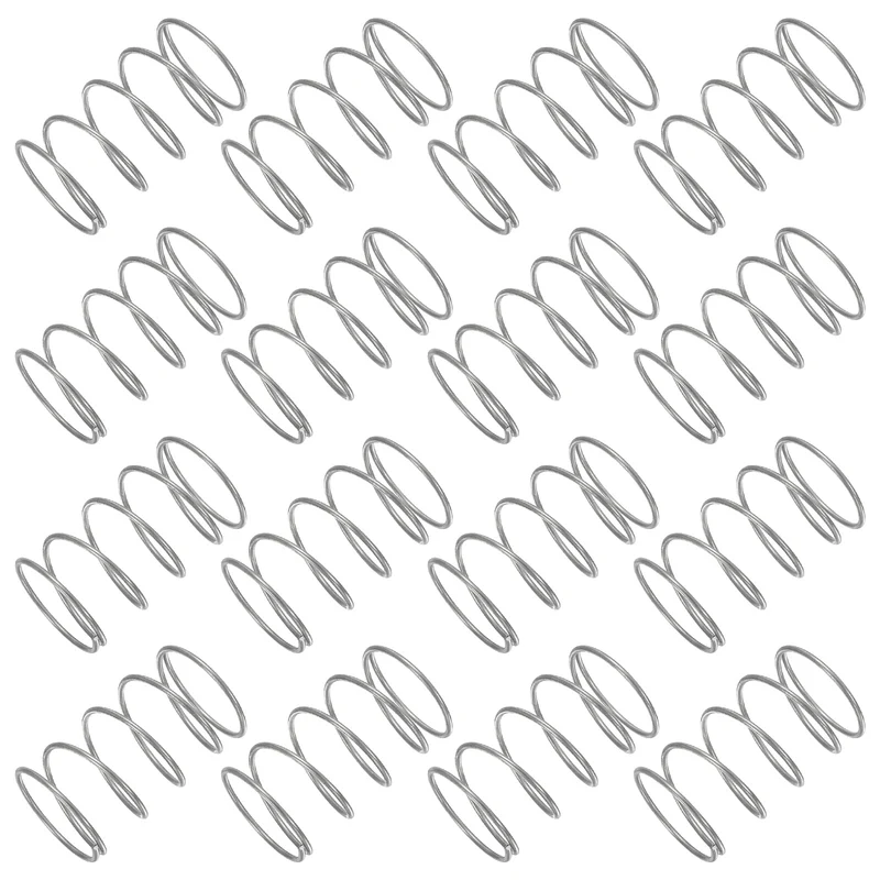 30Pcs Compression Spring 304 Stainless Steel, 1mm Wire, 18x30mm (ODxL)