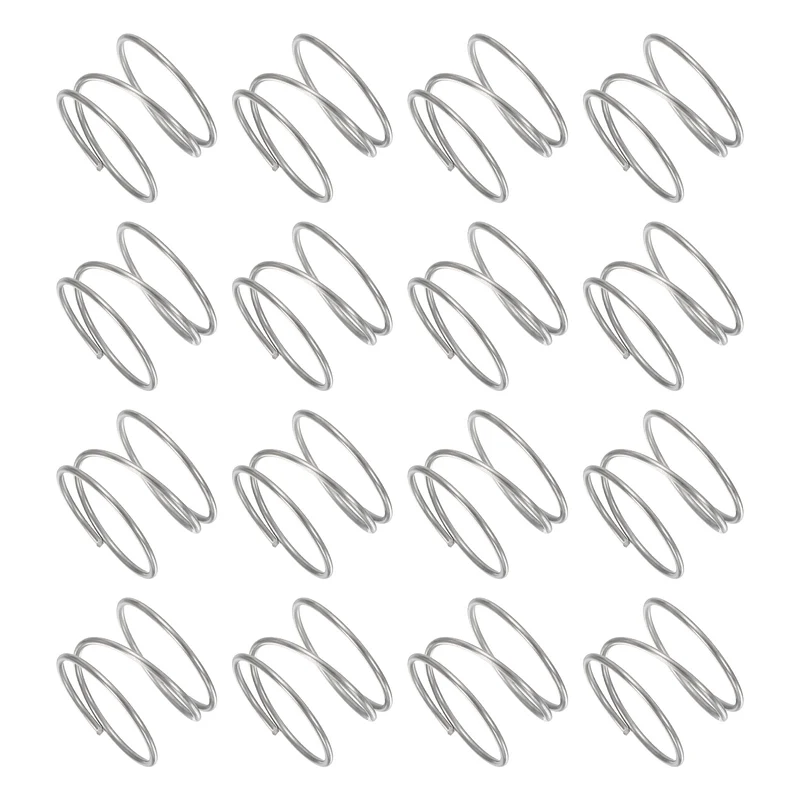 30Pcs Compression Spring 304 Stainless Steel, 1mm Wire, 18x10mm (ODxL)