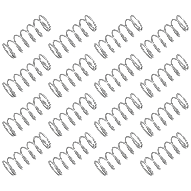 30Pcs Compression Spring 304 Stainless Steel, 1mm Wire, 12x30mm (ODxL)