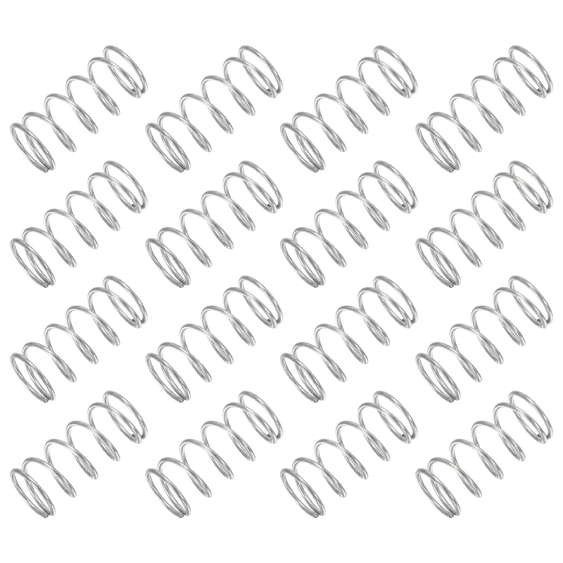 30Pcs Compression Spring 304 Stainless Steel, 1mm Wire, 12x25mm (ODxL)