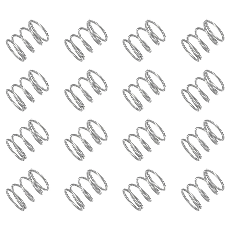 30Pcs Compression Spring 304 Stainless Steel, 1mm Wire, 12x15mm (ODxL)
