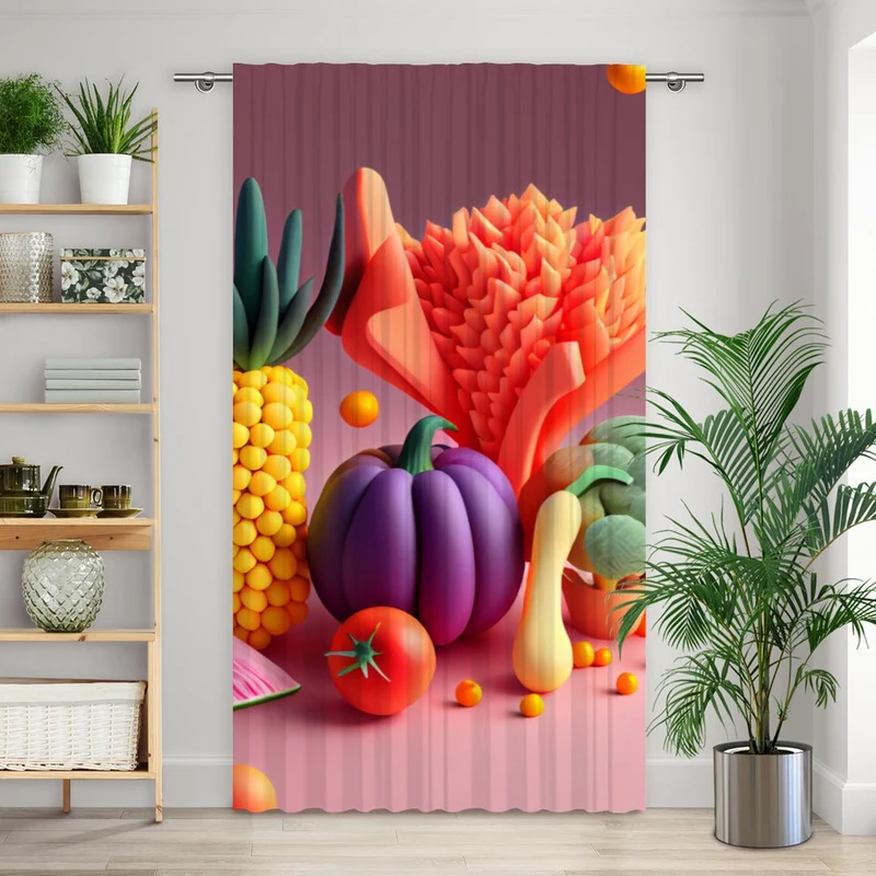 Vorhang Motiv "Gemüse pop art"