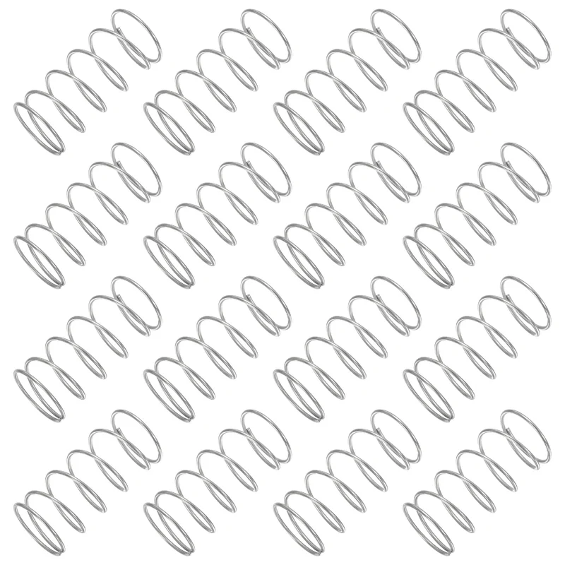 30Pcs Compression Spring 304 Stainless Steel, 1mm Wire, 17x35mm (ODxL)