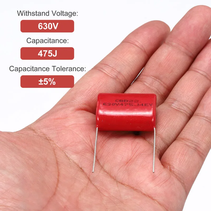 20Pcs CBB22 630V 475J 5% Tolerance Metallized Polypropylene Film Capacitors