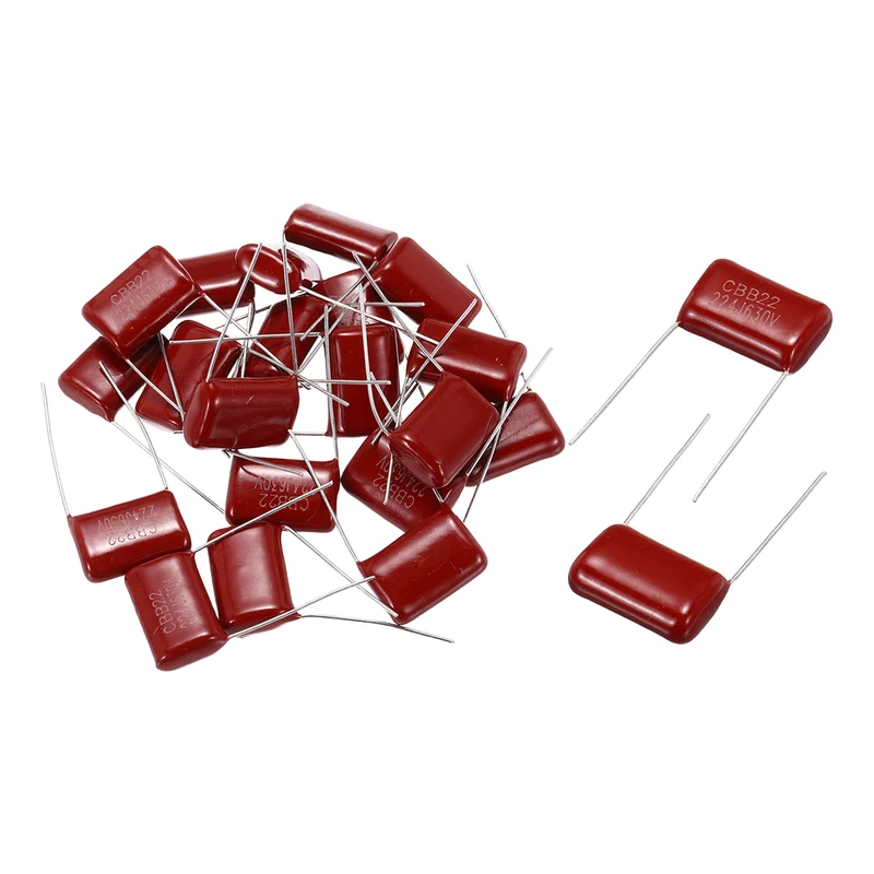 20Pcs CBB22 630V 224J 5% Tolerance Metallized Polypropylene Film Capacitors
