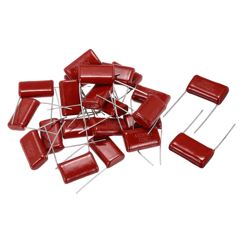 20Pcs CBB22 630V 105J 5% Tolerance Metallized Polypropylene Film Capacitors
