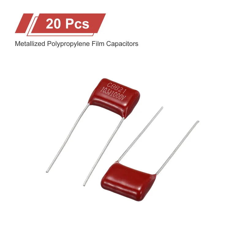 20Pcs CBB22 1000V 103J 5% Tolerance Metallized Polypropylene Film Capacitors